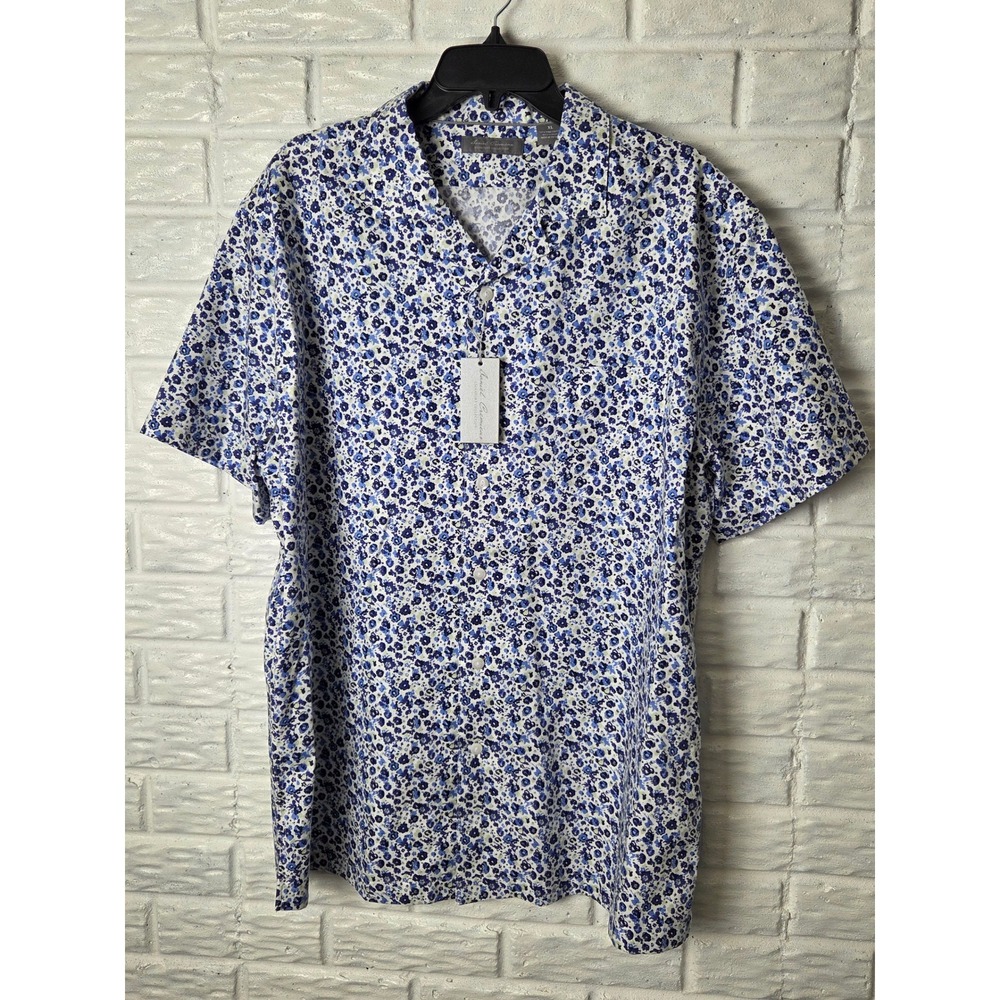 Daniel Cremieux Signature Collection Men's sz XL button up shirt floral s/s NWT